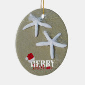 クリスマスサマースターフィッシュビーチクリスマス セラミックオーナメント (右)