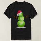 クリスマスサマーテニス雪だるまパーティープレゼント Tシャツ (デザイン正面)