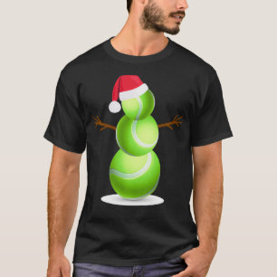 クリスマスサマーテニス雪だるまパーティープレゼント Tシャツ