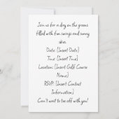 クリスマスサマーテーマのゴルフサンタクロース 招待状 (裏面)