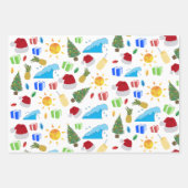 クリスマスサマービーチホリデイ ラッピングペーパーシート (正面)