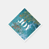 クリスマスサマー海ビーチジョイ スタンダードカクテルナプキン (角)