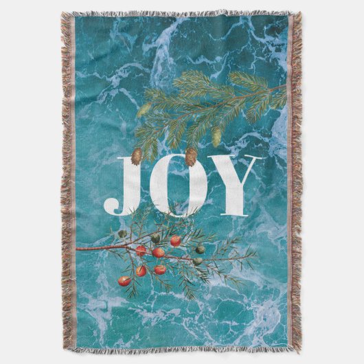 クリスマスサマー海ビーチジョイ スローブランケット (正面縦)