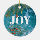 クリスマスサマー海ビーチジョイ セラミックオーナメント (裏面)