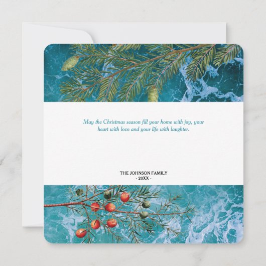 クリスマスサマー海ビーチジョークリスマスカード (裏面)