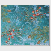 クリスマスサマー海ビーチ ラッピングペーパー (フラット)