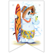 クリスマスサマー雪だるまサーファードリンクフレッシュ バンティングフラッグ (第1の旗)