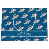 クリスマスサメかわいい大抱き枕 ラージペーパーバッグ (正面)