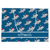 クリスマスサメかわいい大抱き枕 ラージペーパーバッグ (裏面)