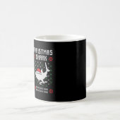 クリスマスサメの醜いクリスマス コーヒーマグカップ (正面右)