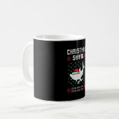 クリスマスサメの醜いクリスマス コーヒーマグカップ (正面左)