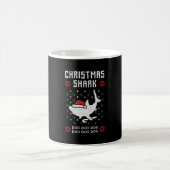 クリスマスサメの醜いクリスマス コーヒーマグカップ (中央)