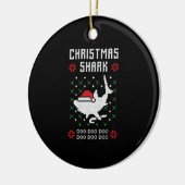クリスマスサメの醜いクリスマス セラミックオーナメント (左)