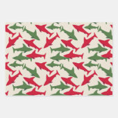 クリスマスサメ ラッピングペーパーシート (正面)