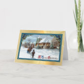 クリスマスサワーズ歩くトゥチャーチヴィンテージ カード (正面)