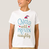 クリスマスサンおもしろいタことわざユーモアタイポグラフィ Tシャツ (正面)