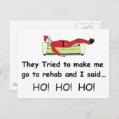 クリスマスサンおもしろいタ シーズンポストカード (正面/裏面)