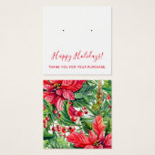 クリスマスサンキューイヤリングディスプレイカード (正面&裏面)