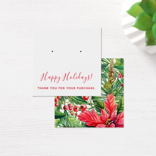 クリスマスサンキューイヤリングディスプレイカード (デスク)