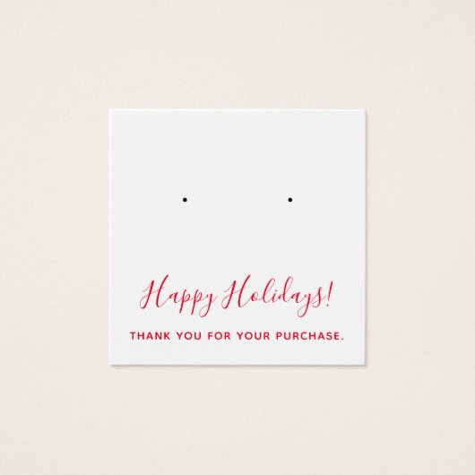 クリスマスサンキューイヤリングディスプレイカード (正面)