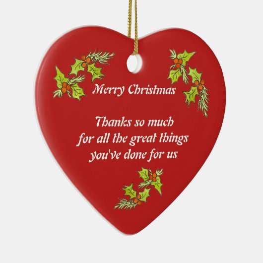 クリスマスサンキューオーナメント セラミックオーナメント (右)
