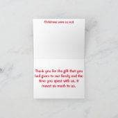 クリスマスサンキューカード サンキューカード (内部)