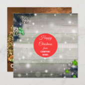 クリスマスサンキューカード – 英語 招待状 (正面/裏面)