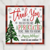 クリスマスサンキューギフトラベル フェイバータグ (正面)