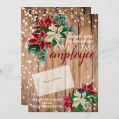 クリスマスサンキュースタッフのギフトカードホルダー シーズンカード (正面/裏面)