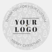 クリスマスサンキュースモールビジネスカスタムのロゴ ラウンドシール (正面)