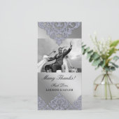 クリスマスサンキューフォトカードインディアンダマスクシルバー サンキューカード (スタンド正面)