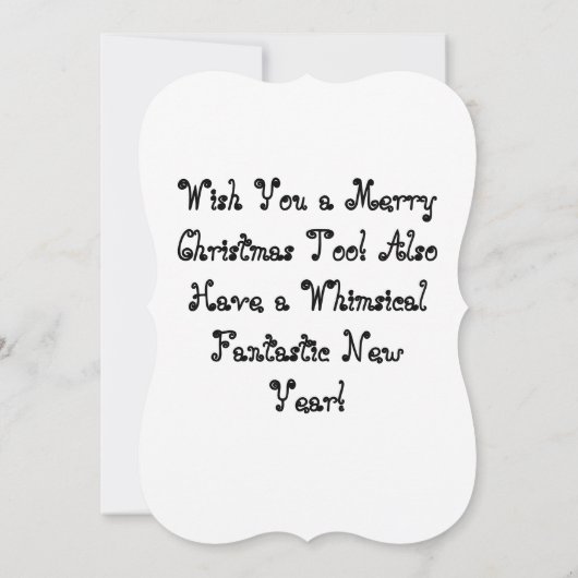 クリスマスサンキューフラットカード (裏面)