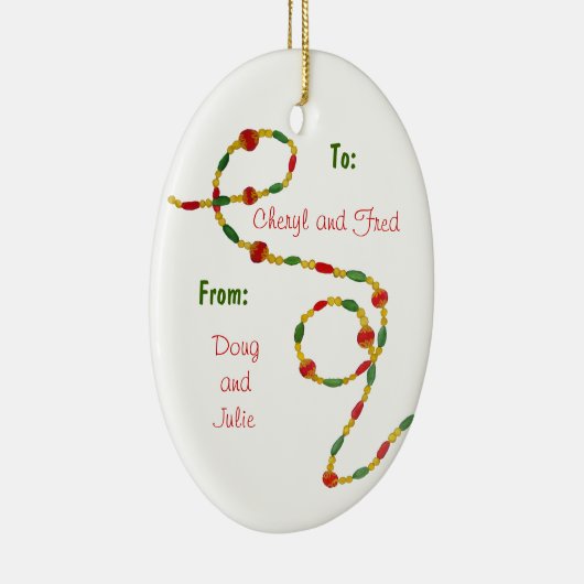 クリスマスサンキューユーオーナメント セラミックオーナメント (右)