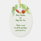 クリスマスサンキューユーオーナメント セラミックオーナメント (裏面)