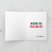 クリスマスサンキュー先生カード サンキューカード (内部)