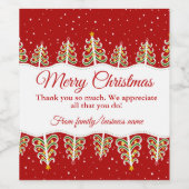 クリスマスサンキュー ワインラベル (シングルラベル)