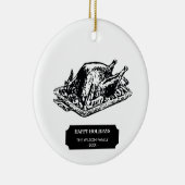 クリスマスサンクスギビングヴィンテージターキーホリデー セラミックオーナメント (右)