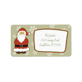 クリスマスサンクラシックタの可愛いアドパーソナライズされたレス ラベル