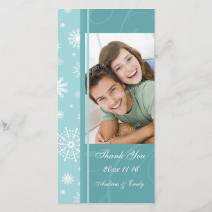 クリスマスサンク結婚トの写真カード サンキューカード