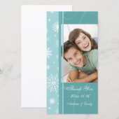 クリスマスサンク結婚トの写真カード サンキューカード (正面/裏面)
