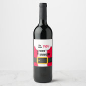 クリスマスサンタあなたはお酒を飲んでいるとき ワインラベル (正面)