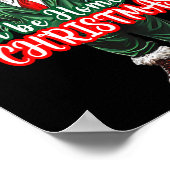 クリスマスサンタおもしろい小妖精や小人トランプ2に帰省 ポスター (角)