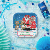 クリスマスサンタおもしろい ペーパープレート (パーティー)