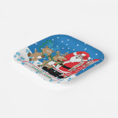 クリスマスサンタおもしろい ペーパープレート (傾斜あり)