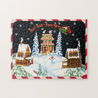 クリスマスサンタおよびトナカイは困惑します"Ho、Ho、Ho " ジグソーパズル