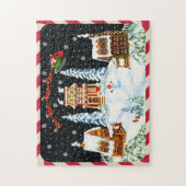 クリスマスサンタおよびトナカイは困惑します"Ho、Ho、Ho " ジグソーパズル (縦)