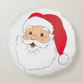 クリスマスサンタおよび雪だるまの倍は味方しました ラウンドクッション (裏面)
