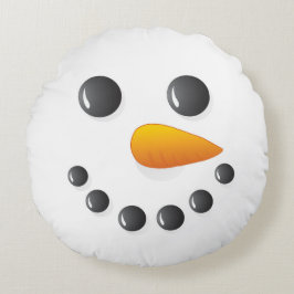 クリスマスサンタおよび雪だるまの倍は味方しました ラウンドクッション