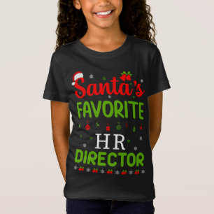クリスマスサンタお気に入りののhrディレクターかわいメリー tシャツ