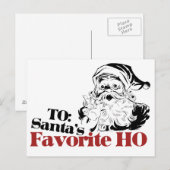クリスマスサンタお気に入りのスHO シーズンポストカード (正面/裏面)
